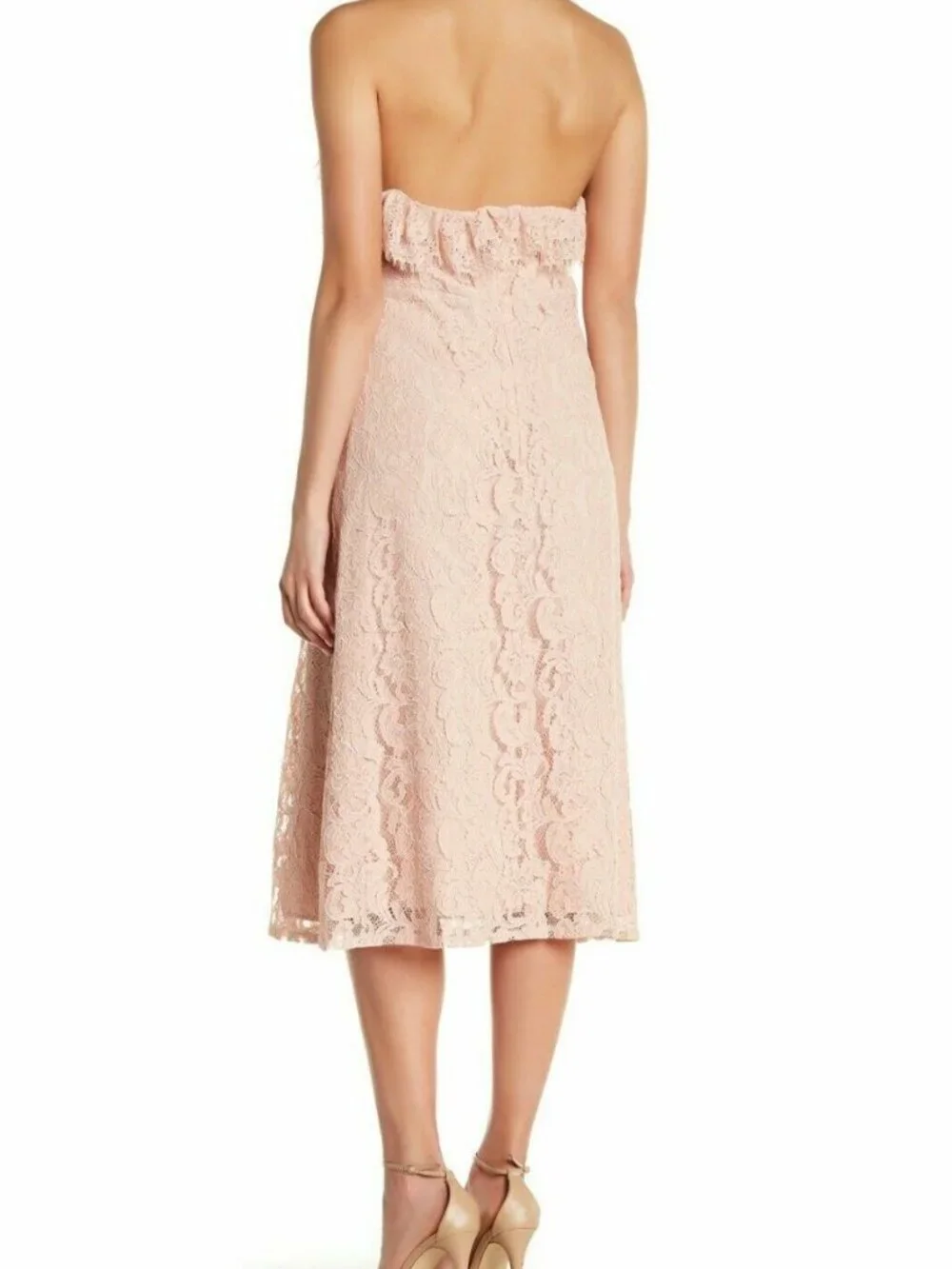 NEW! Nanette Lepore Women’s 6 Lace Halter Dress In Barely Blush NWT $169 - Picture 2 of 2